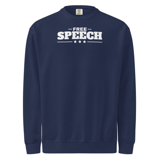 Free Speech / Free Country Crewneck Navy flat front | True American
