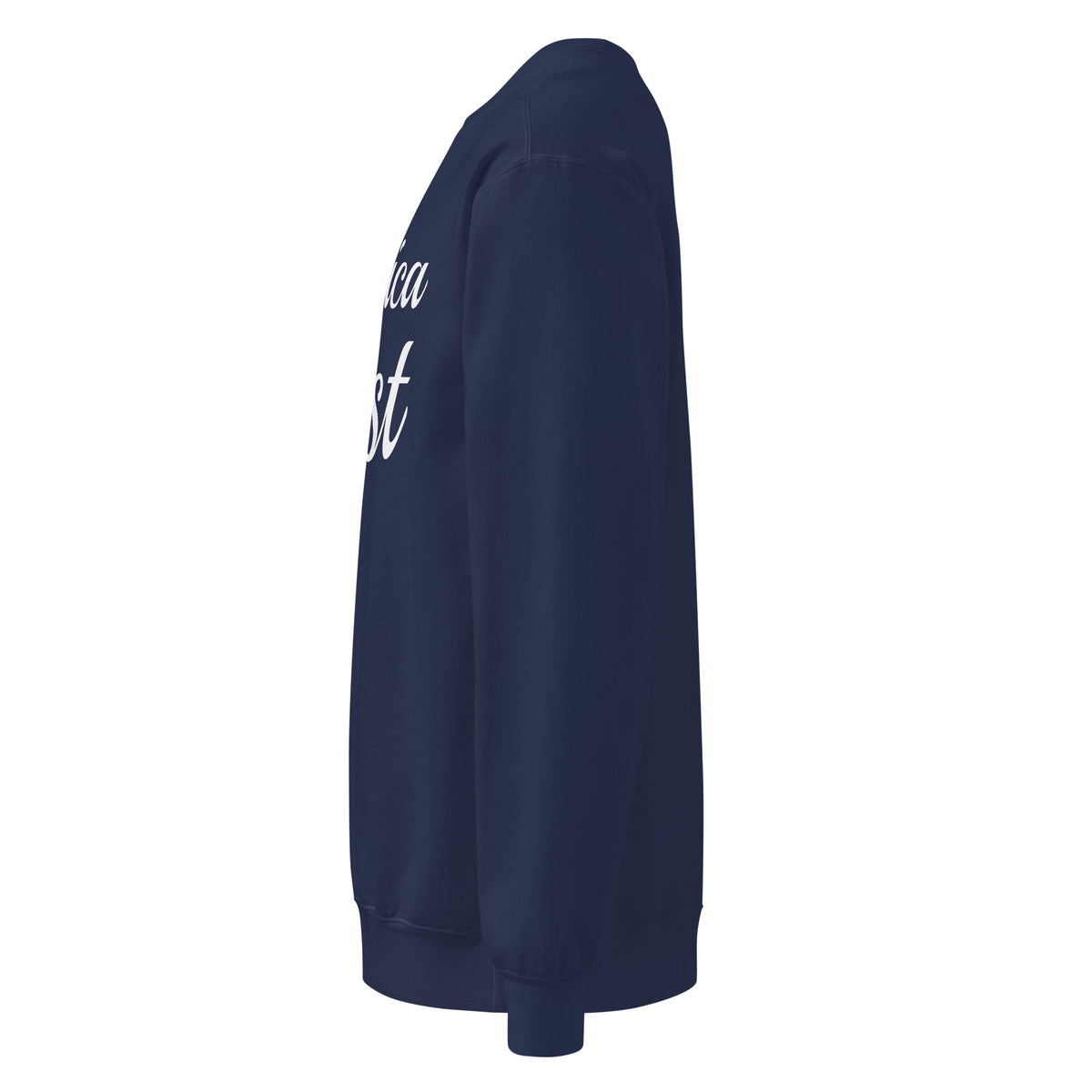 America First Brush Crewneck Sweatshirt True Navy left side | True American