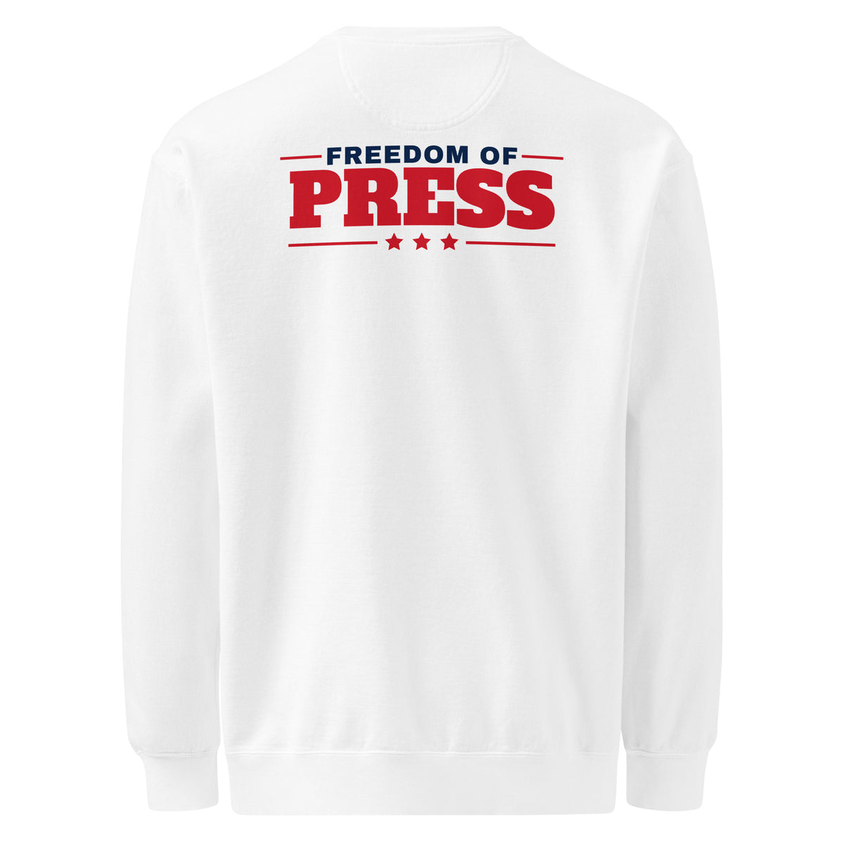 First Amendment Auditor Crewneck Sweatshirt White flat back | True American