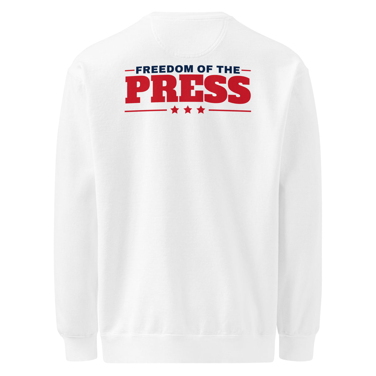 First Amendment Right / Freedom of the Press Crewneck White flat back | True American