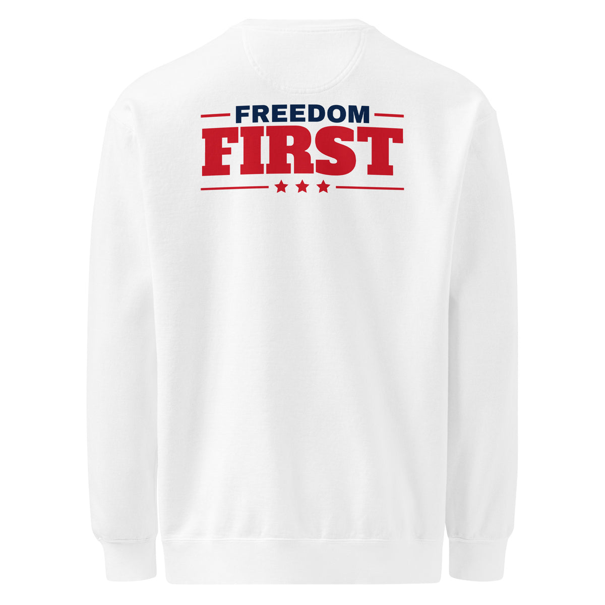 First Amendment Right / Freedom First Crewneck White flat back | True American