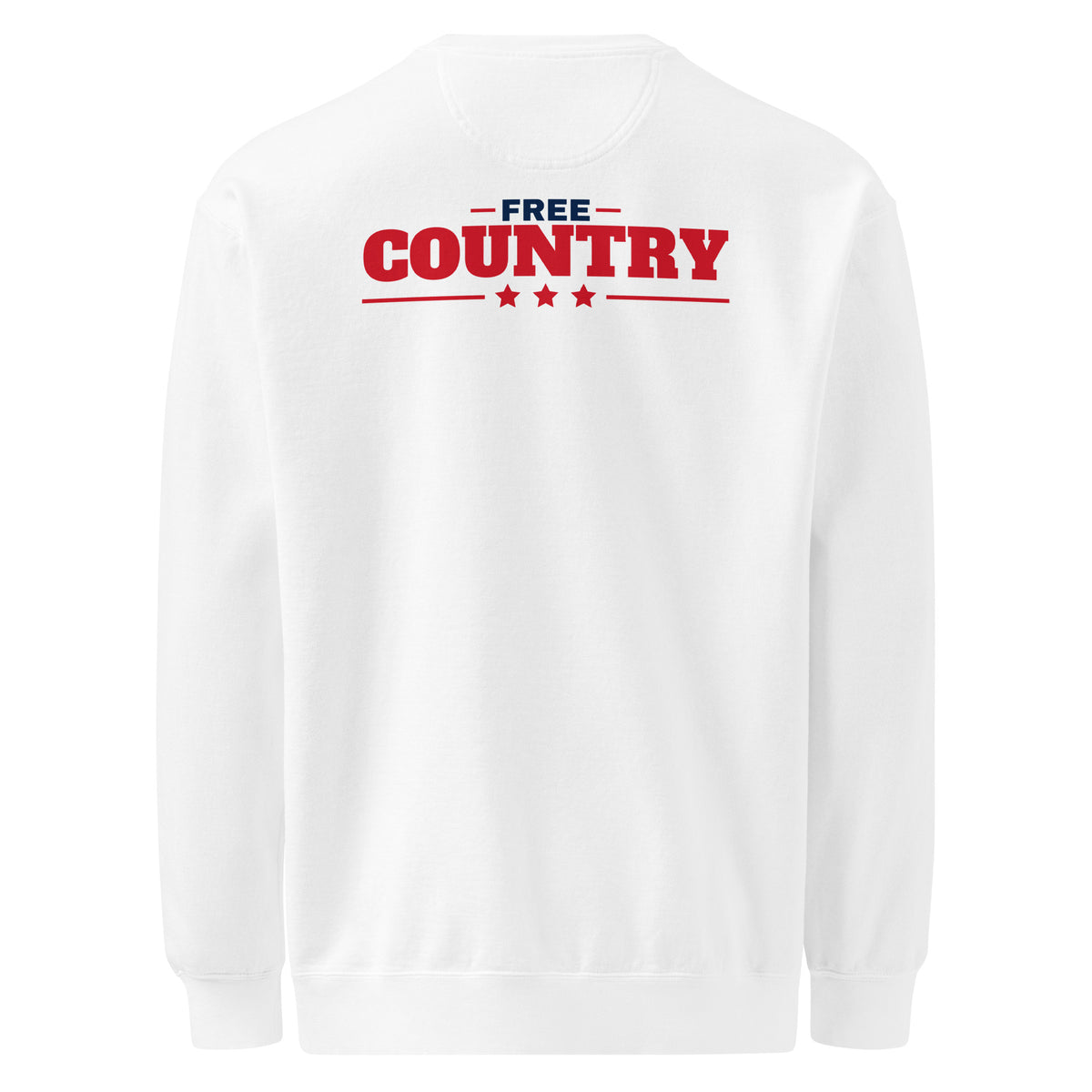 Free Speech / Free Country Crewneck White flat back | True American