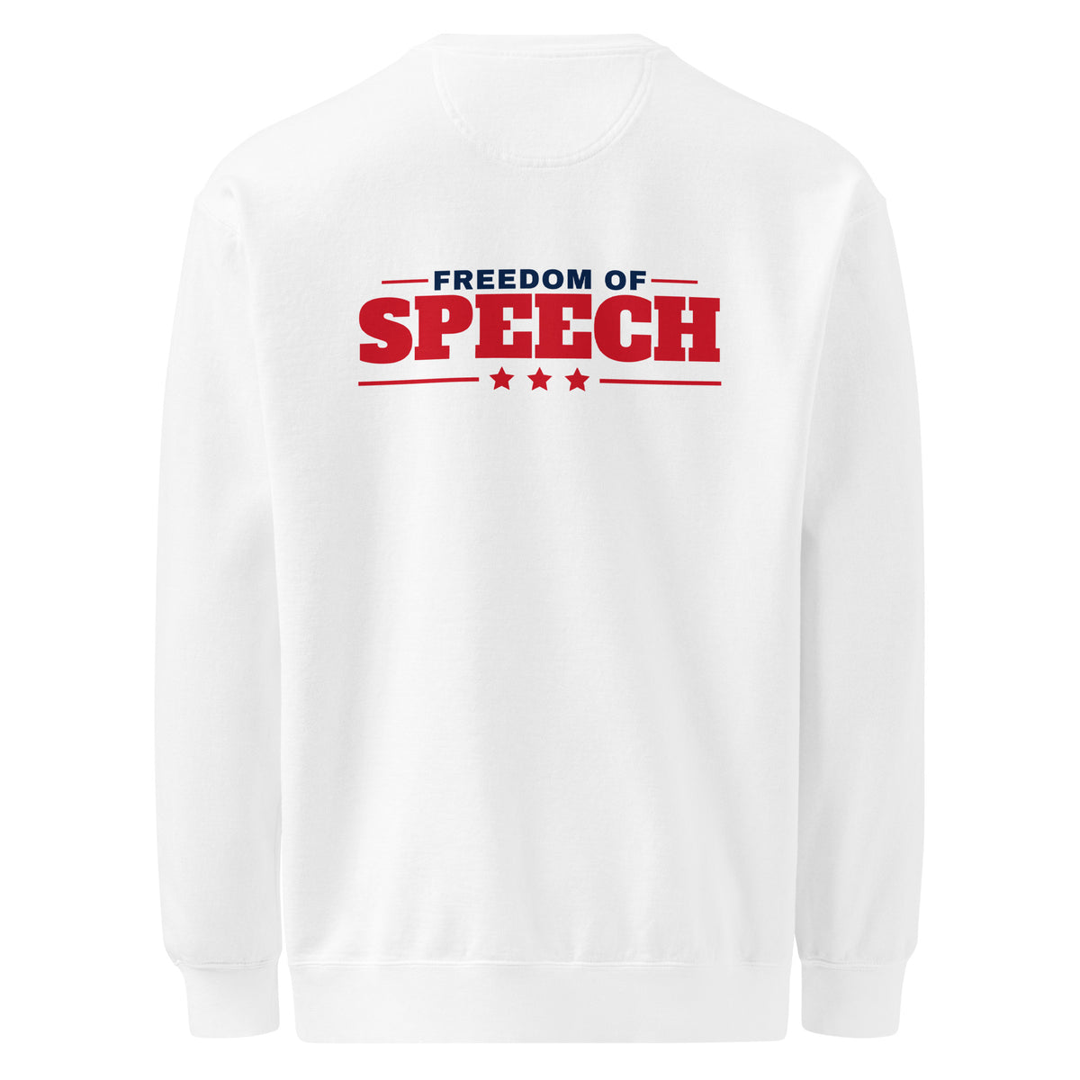 First Amendment Right / Freedom of Speech DTG Crewneck White flat back | True American