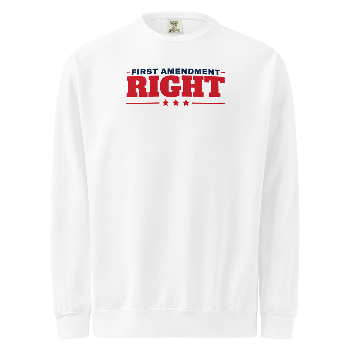 First Amendment Right / Freedom First Crewneck White flat front | True American