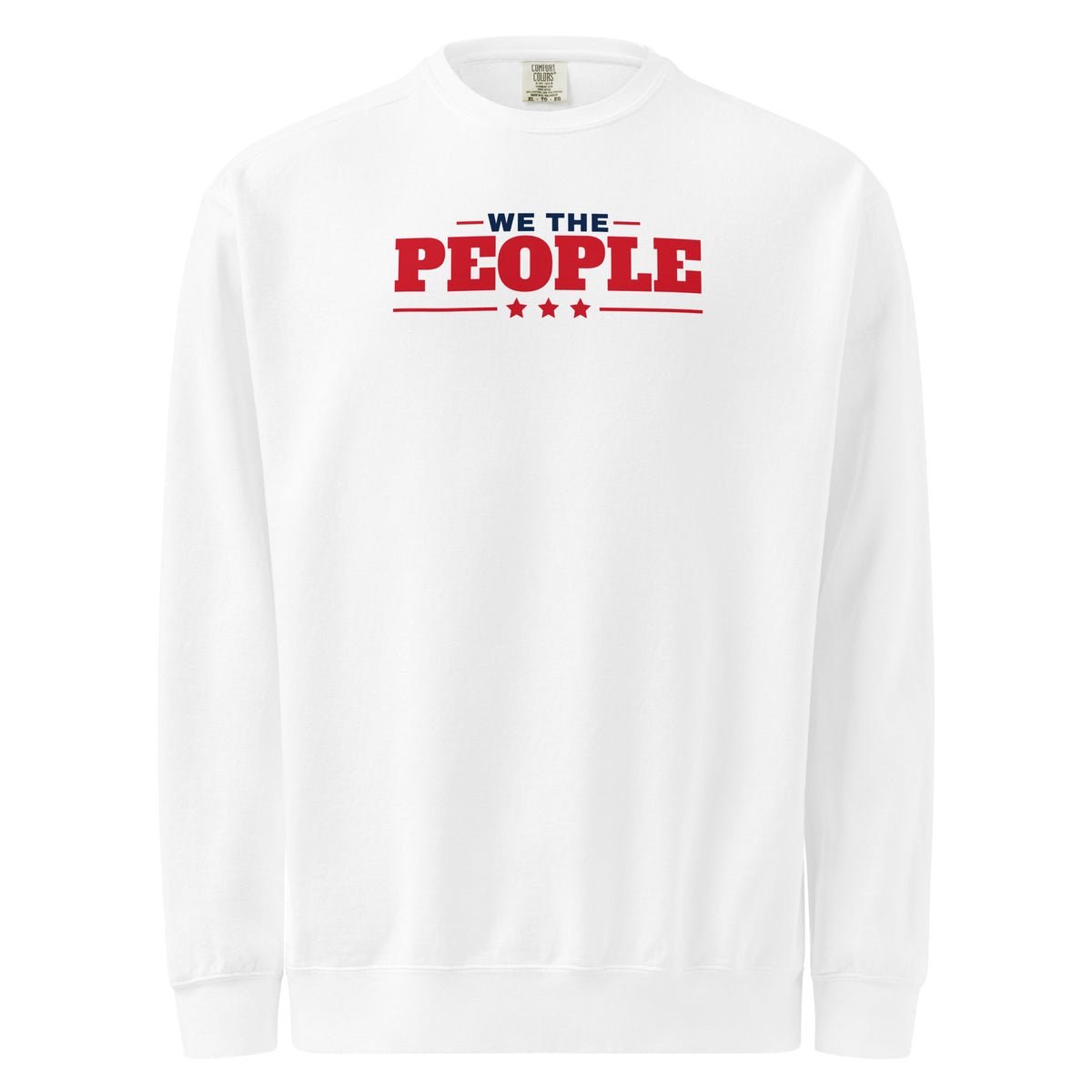 We the People / Support the Constitution Crewneck White flat front | True American