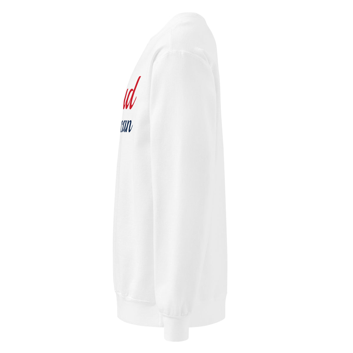 Proud American Brush Crewneck Sweatshirt - Light White left side | True American