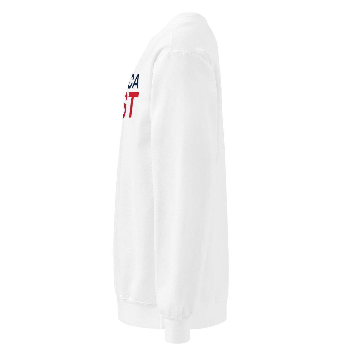 America First Star Crewneck Sweatshirt - Light White left side | True American