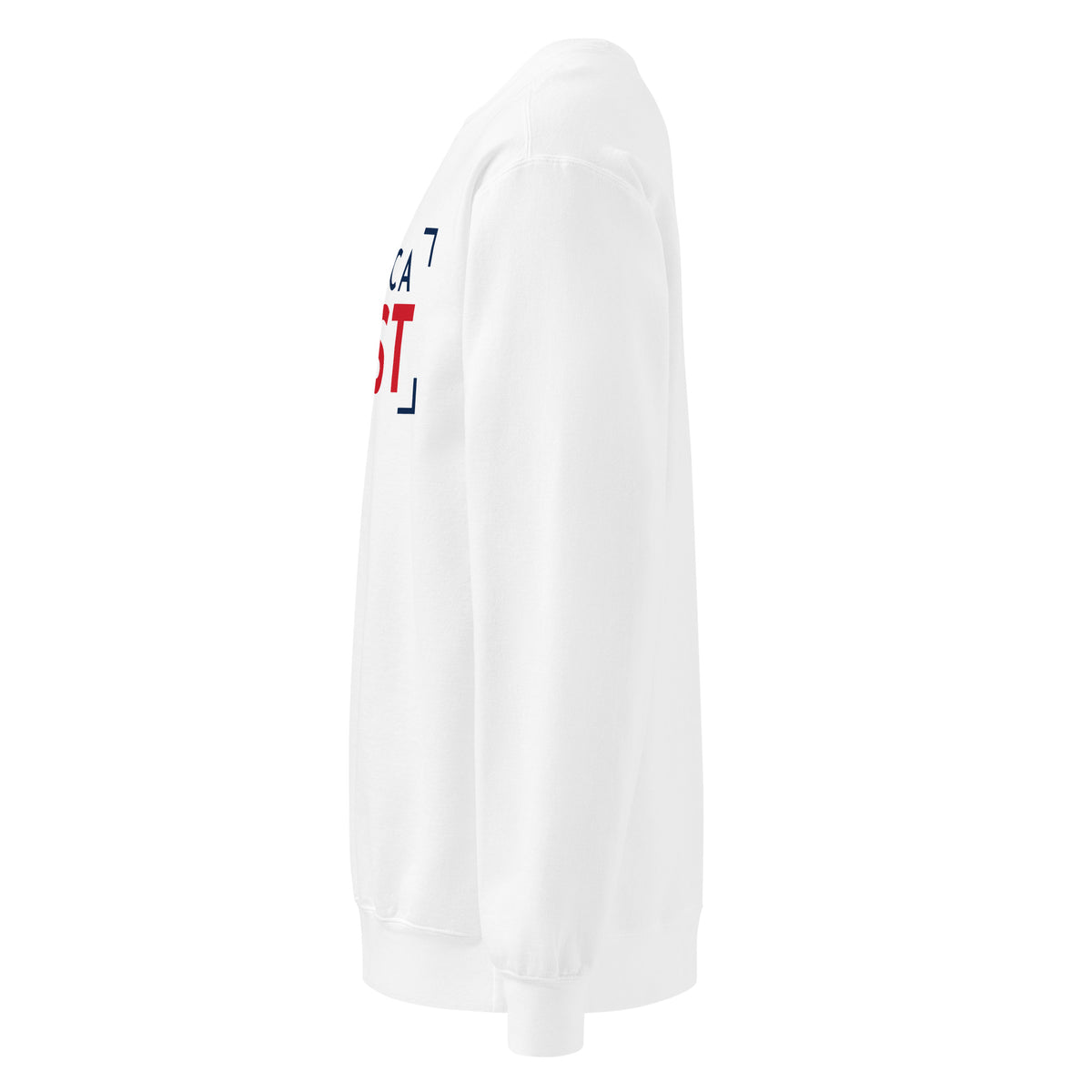 America First Bracket Crewneck Sweatshirt - Light White left side | True American