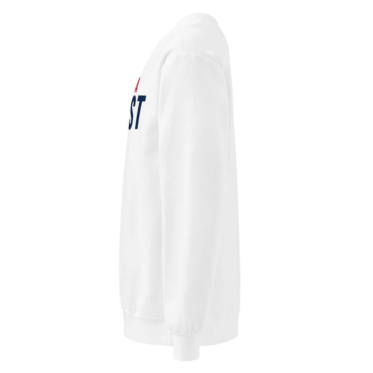 America First Sport Crewneck Sweatshirt - Light White left side | True American