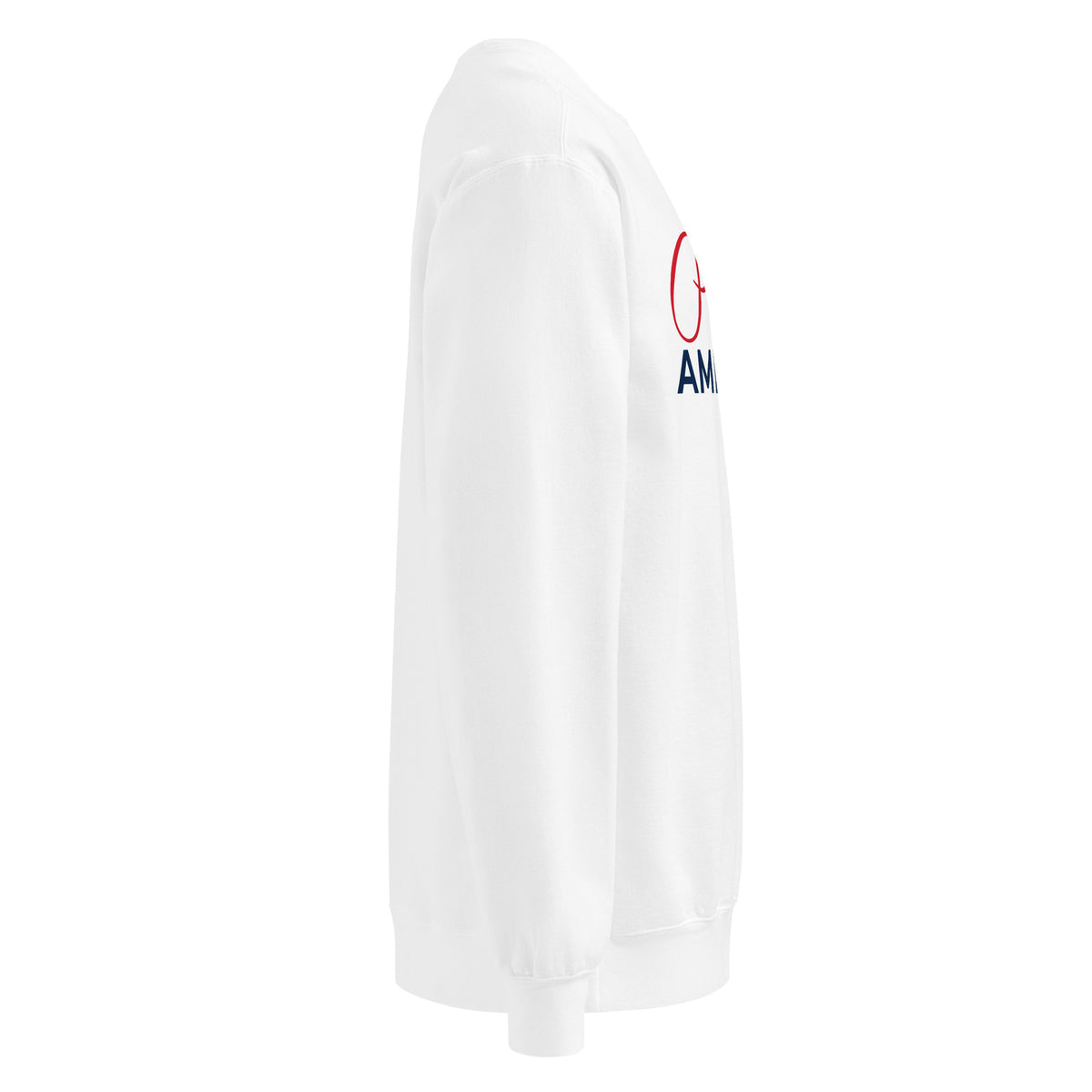 Proud American Script Crewneck Sweatshirt - Light White right side | True American