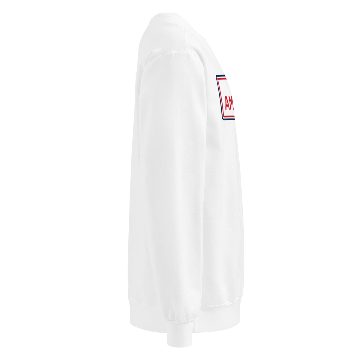 Proud American Framed Crewneck Sweatshirt - Light White right side | True American