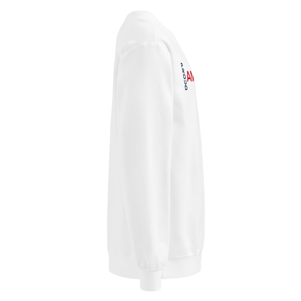 Proud American Vertical Crewneck Sweatshirt - Light White right side | True American