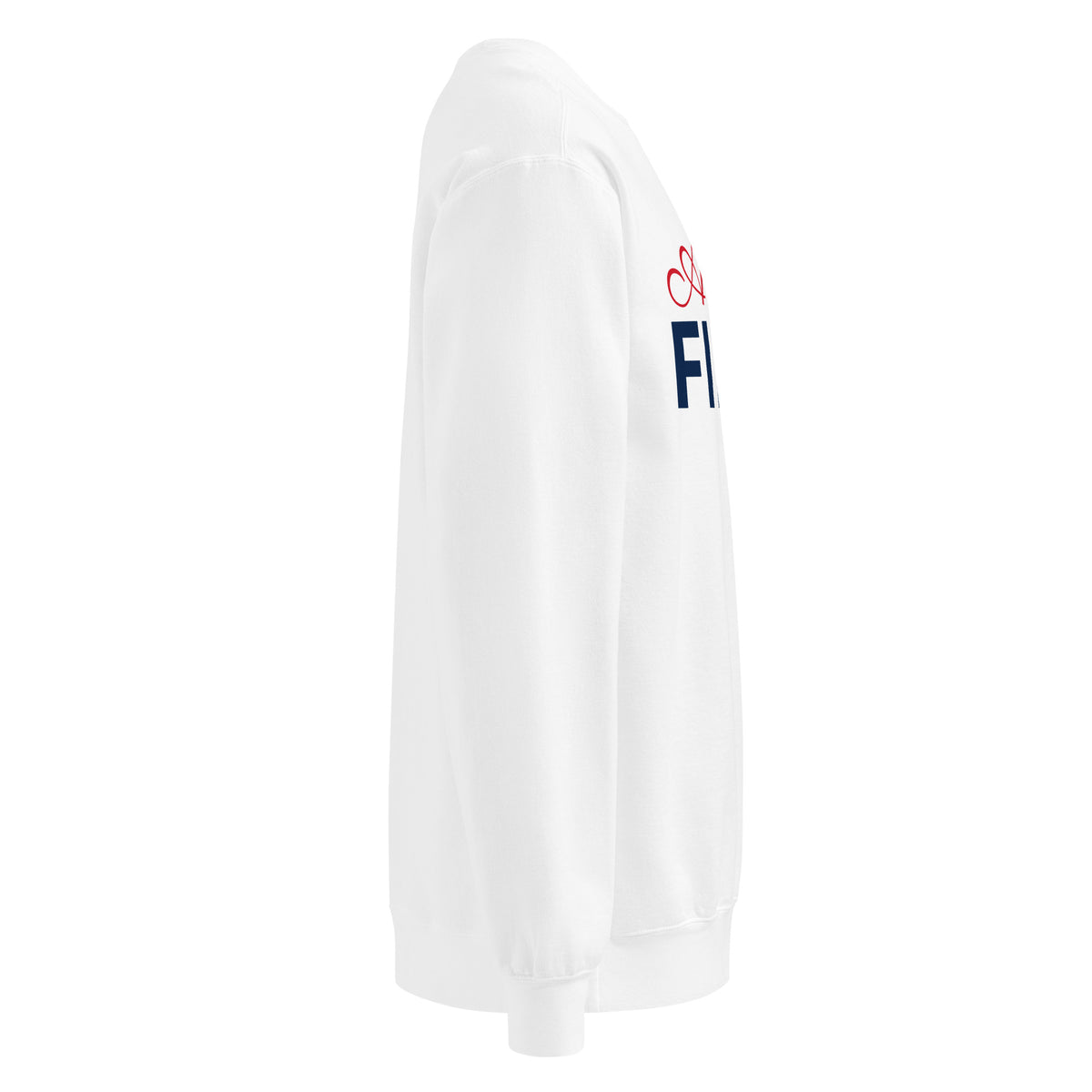 America First Script Crewneck Sweatshirt - Light White right side | True American