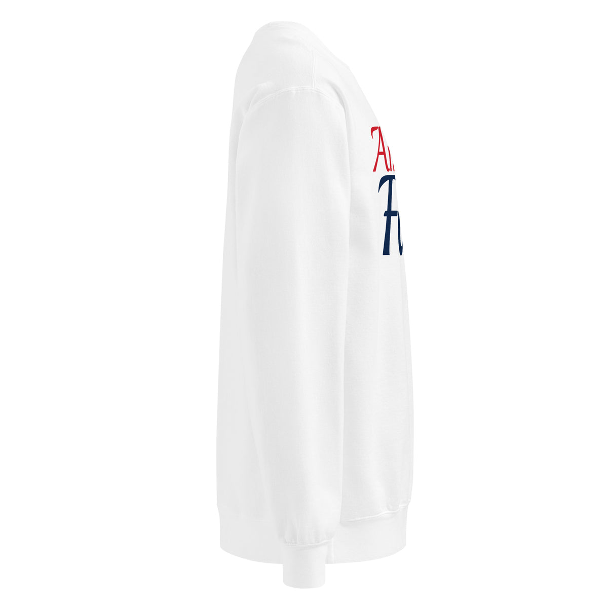 America First Brush Crewneck Sweatshirt - Light White right side | True American
