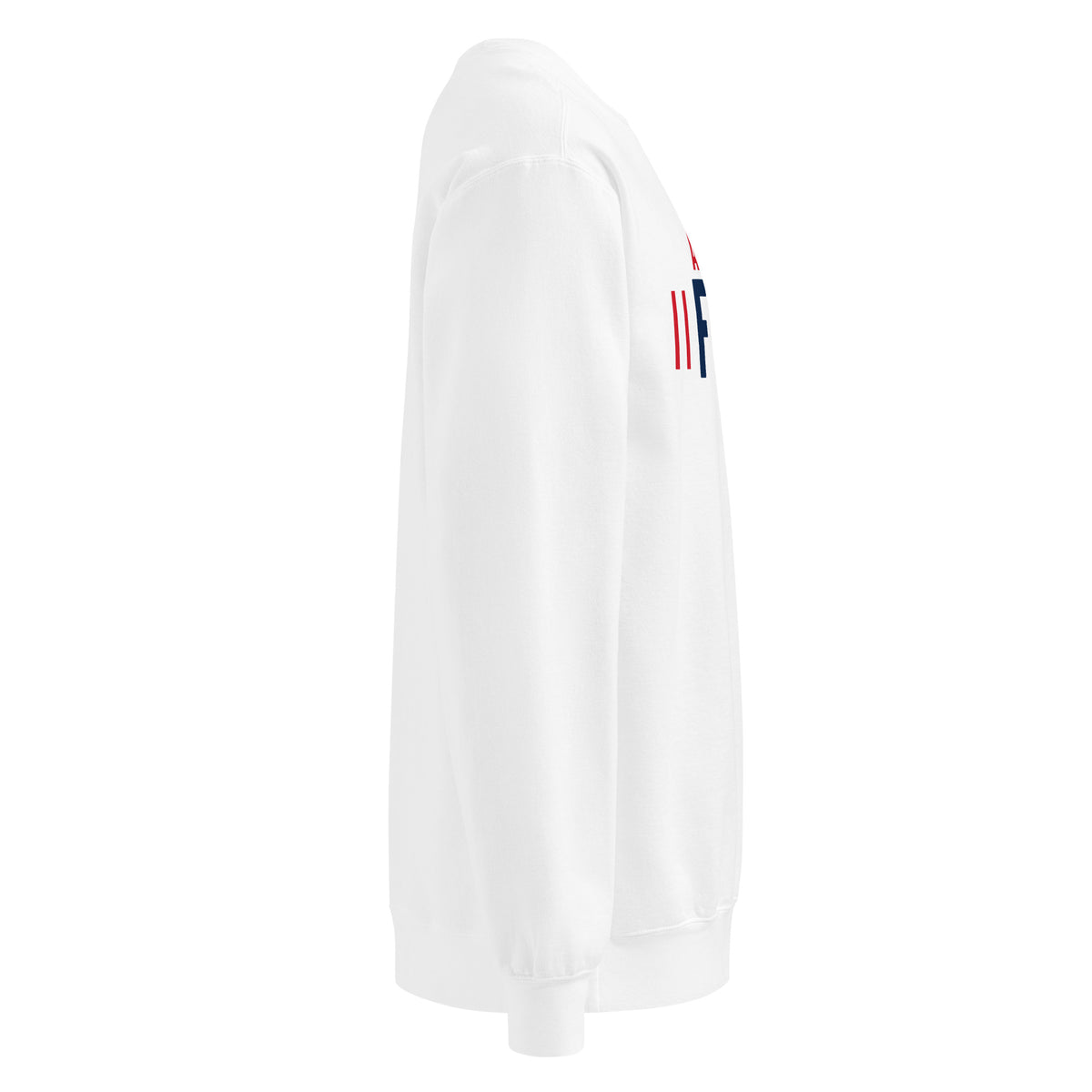 America First Sport Crewneck Sweatshirt - Light White right side | True American