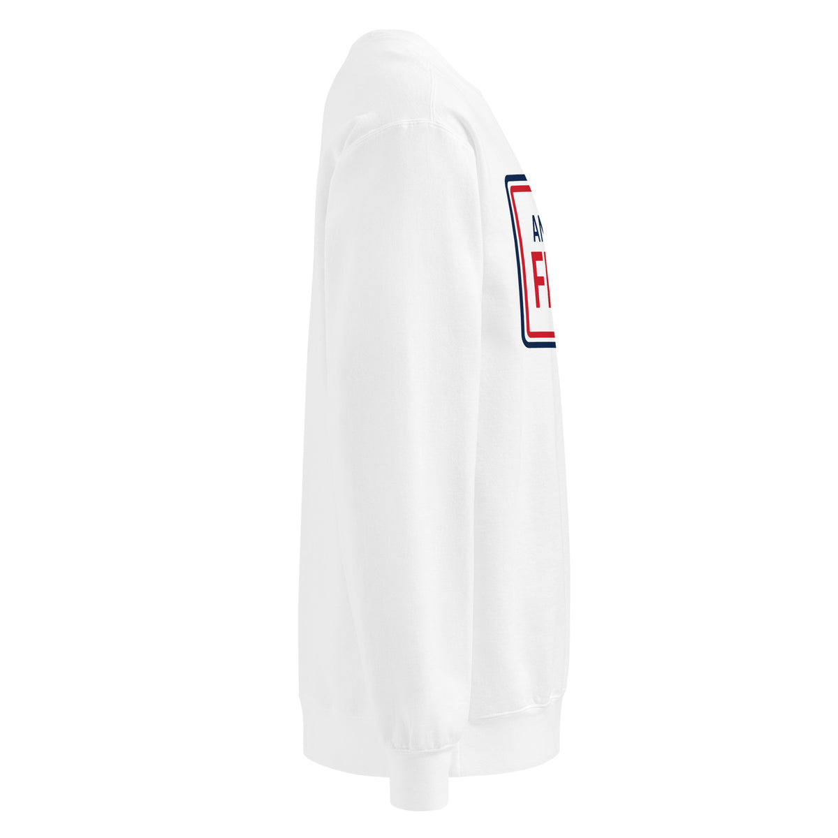 America First Framed Crewneck Sweatshirt - Light White right side | True American