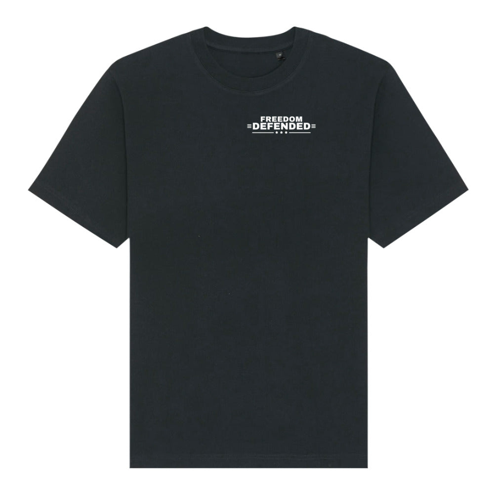 Freedom Defended Heavyweight Tee, Black, front | True American