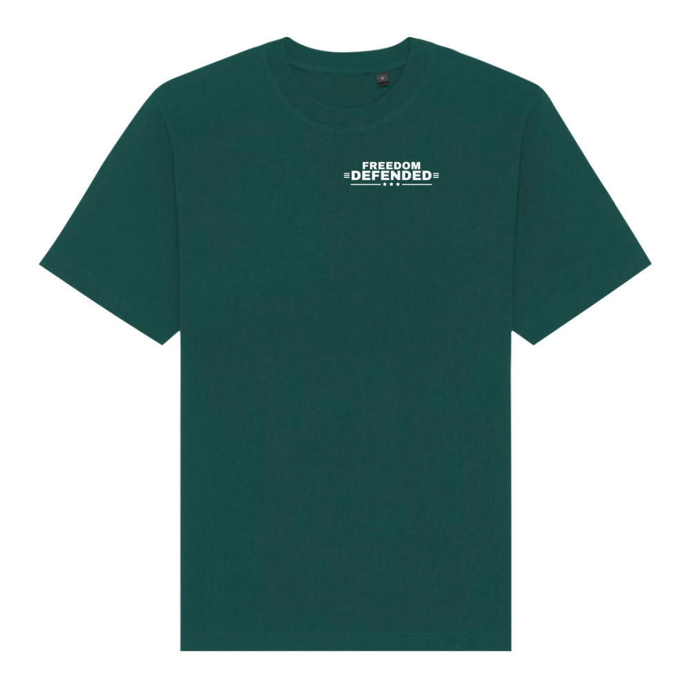 Freedom Defended Heavyweight Tee, Glazed Green, front | True American