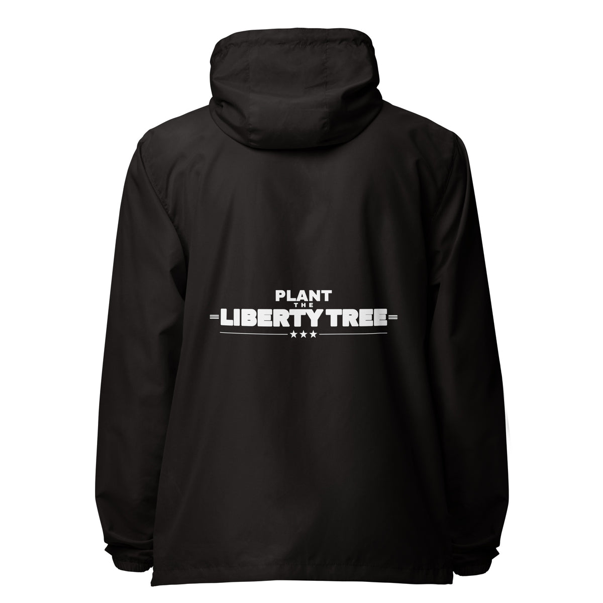 Plant the Liberty Tree Windbreaker Jacket Black back | True American
