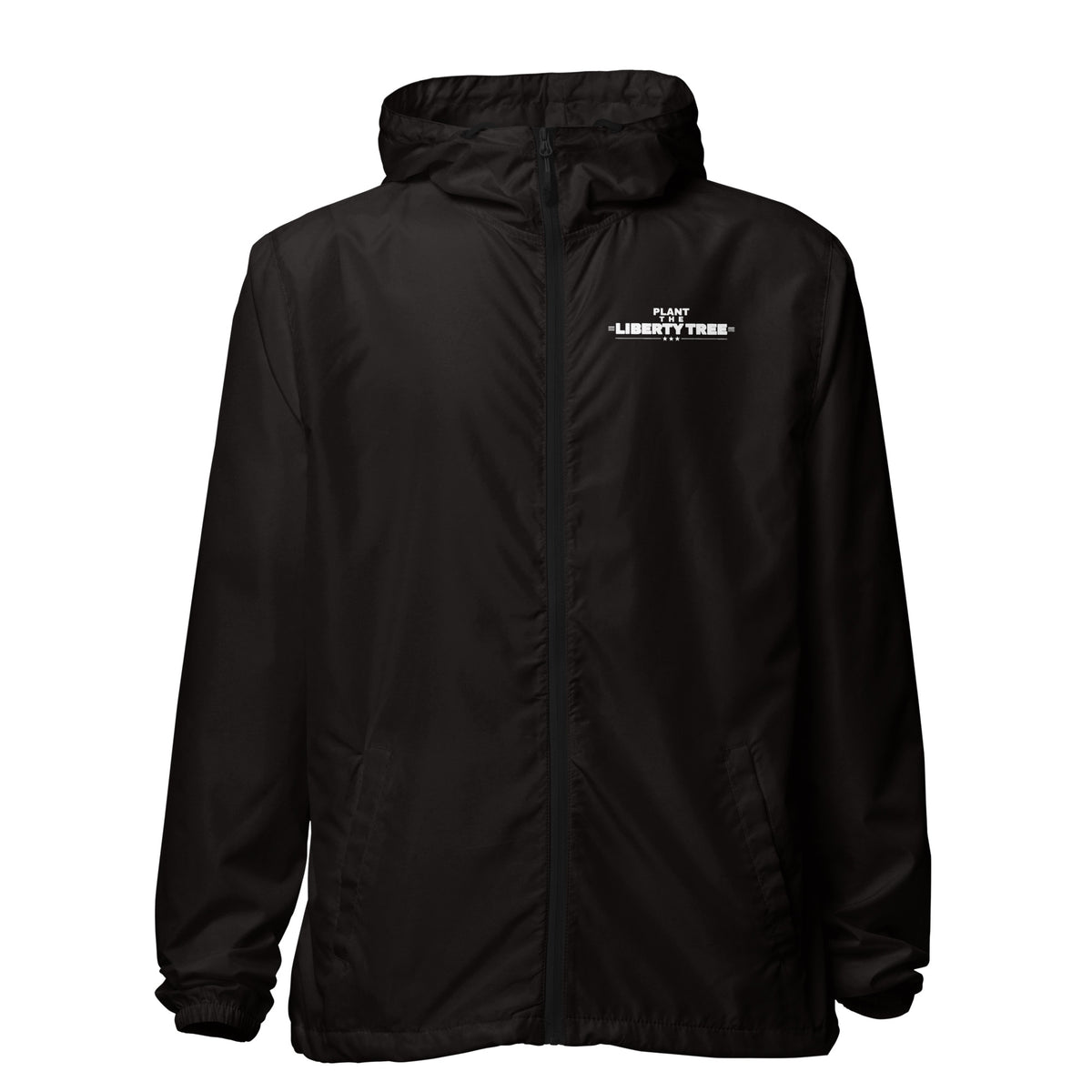 Plant the Liberty Tree Windbreaker Jacket Black front | True American