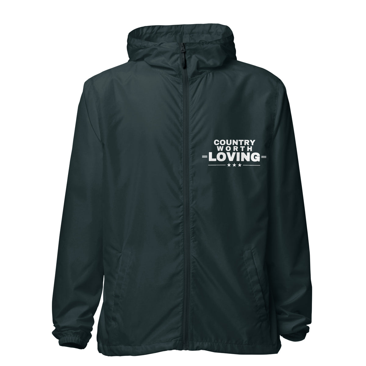 Country Worth Loving Windbreaker Classic Navy front | True American