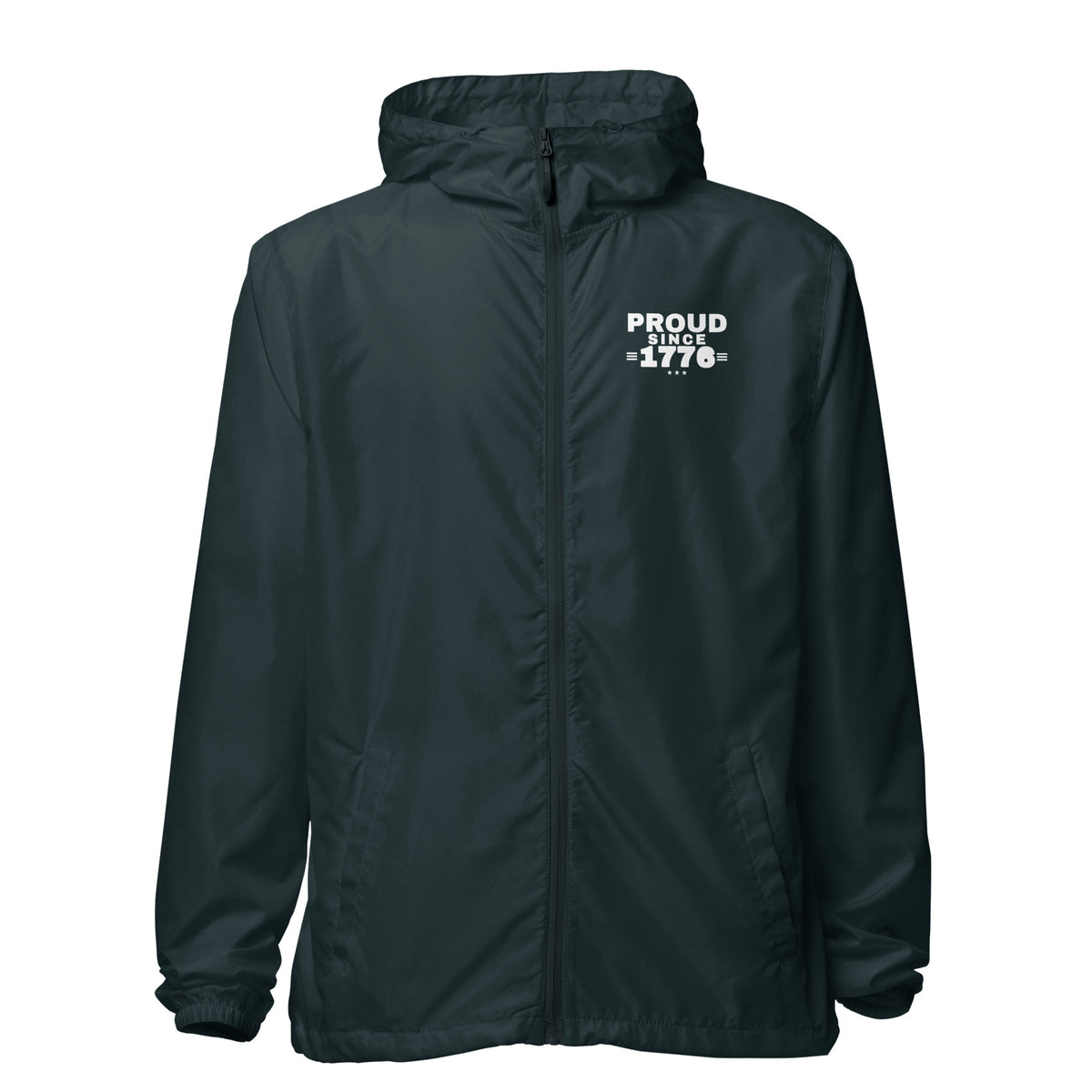 Proud Since 1776 Windbreaker Jacket, dark blue, front | True American